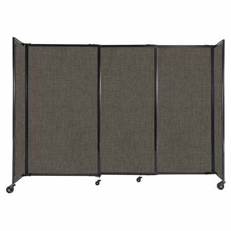 Versare StraightWall Sliding Portable Partition 7'2" x 5' Mocha Fabric 1448556